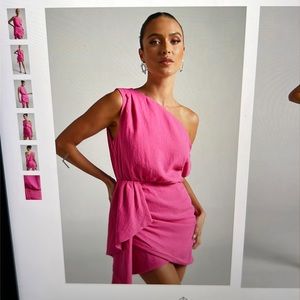 Niana drape one shoulder mini dress